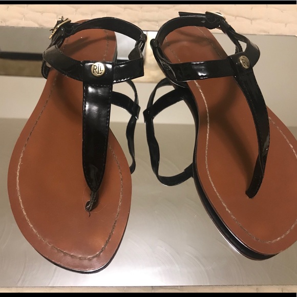 Ralph Lauren Shoes - Ralph Lauren black flip flops